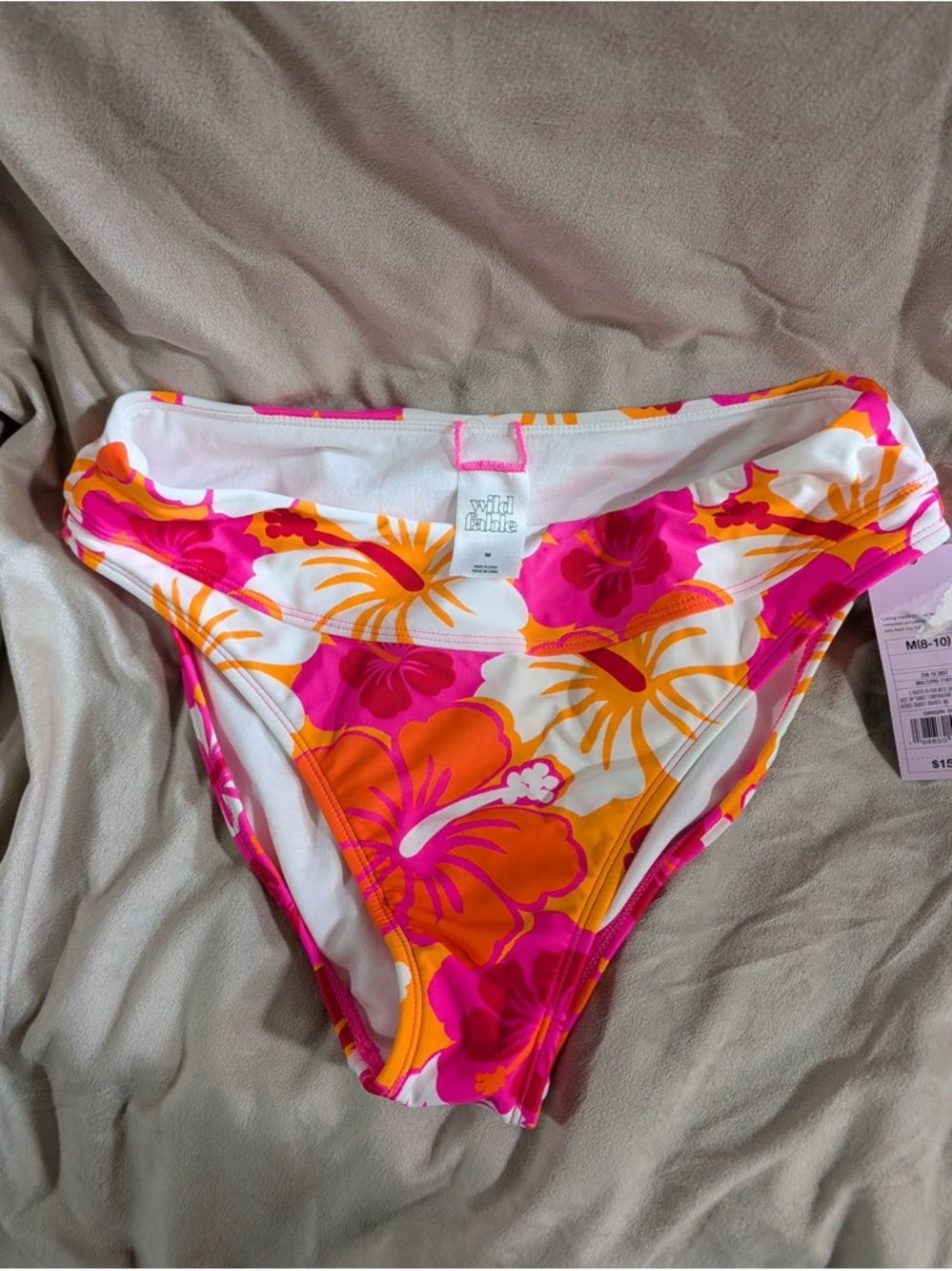wild fable Pink & Orange Floral Bikini Bottoms